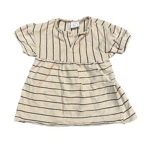 Zara Striped Short Sleeve Dress 12-18 months